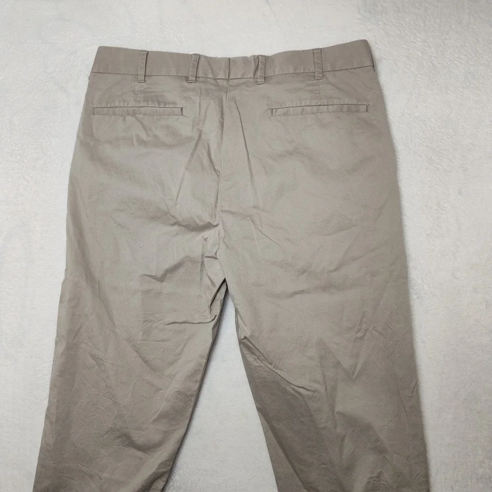 Moss London Pants Mens 36x31 Beige Chino‎ Slim Tapered Cotton Lyocell Stretch